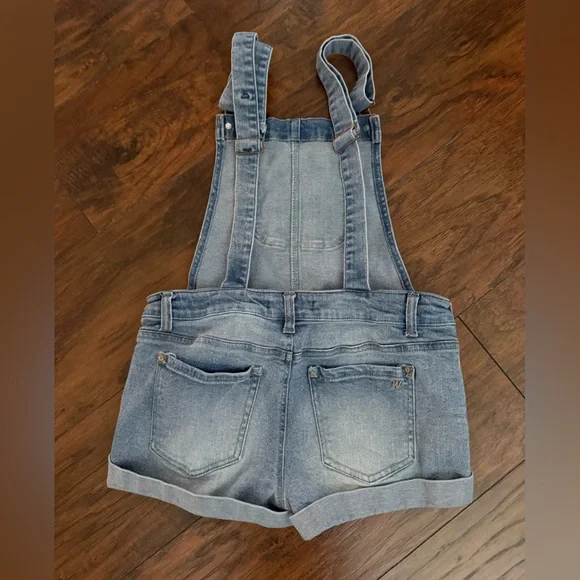 Wallflower Women’s Denim Shortalls size large - Picture 3 of 11